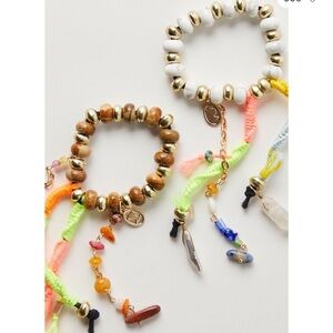 Free People Ariana Ost Dripping In Sun Hair Tie in Tan